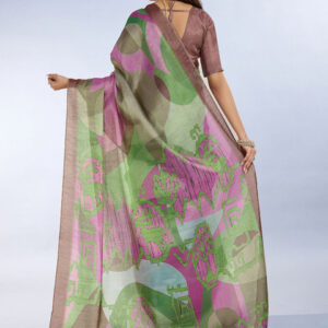 Mameraa Abstract Printed Saree - Image 3