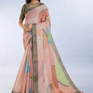 Mameraa Abstract Printed Saree - Image 4