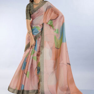 Mameraa Abstract Printed Saree - Image 5