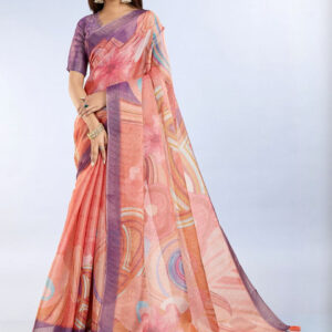 Mameraa Abstract Printed Saree - Image 4