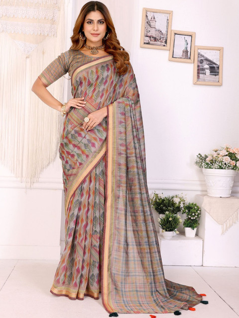 Mameraa Abstract Printed Saree