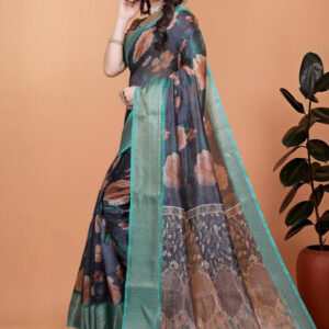 Mameraa Abstract printed Saree - Image 4