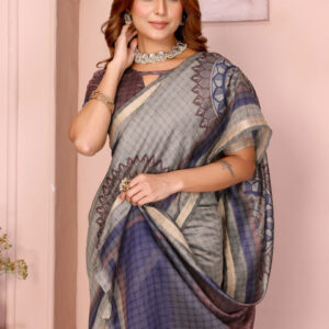 Mameraa Abstract Printed Saree - Image 5