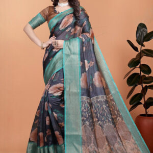 Mameraa Abstract printed Saree - Image 1