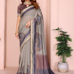 Mameraa Abstract Printed Saree - Image 1
