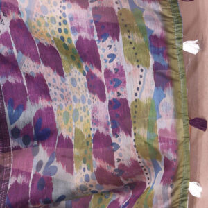 Mameraa Abstract Printed Saree with Zari Border - Image 6