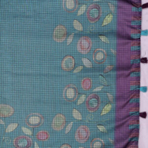 Mameraa Checked Saree With Blouse Piece - Image 6