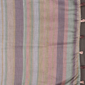 Mameraa Checked Saree with Blouse Piece - Image 6