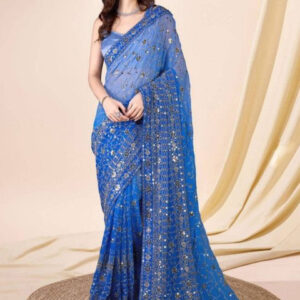 Mameraa Embellished Sarees With Blouse Piece - Image 1