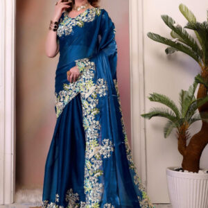 Mameraa Embroidered Border Saree - Image 1