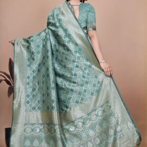 Mameraa Ethnic Motif Printed Woven Design Zari Saree - Image 4