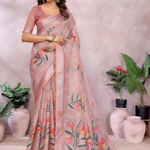 Mameraa Ethnic Motif Printed Zari Saree - Image 6