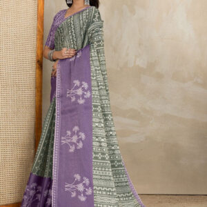 Mameraa Ethnic Motifs Printed Saree - Image 1