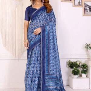 Mameraa Ethnic Motifs Printed Saree - Image 1