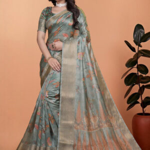 Mameraa Ethnic Motifs Printed Saree - Image 1