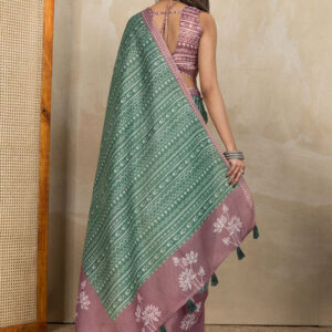 Mameraa Ethnic Motifs Printed Saree - Image 3