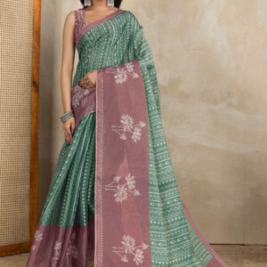 Mameraa Ethnic Motifs Printed Saree - Image 4