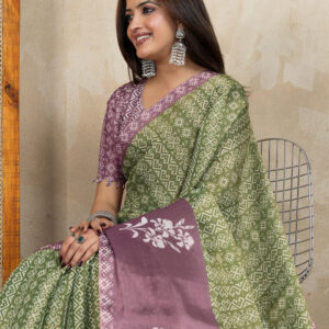 Mameraa Ethnic Motifs Printed Saree - Image 2