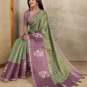 Mameraa Ethnic Motifs Printed Saree - Image 6