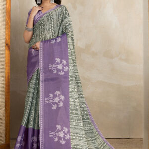 Mameraa Ethnic Motifs Printed Saree - Image 4