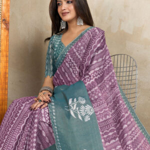 Mameraa Ethnic Motifs Printed Saree - Image 2