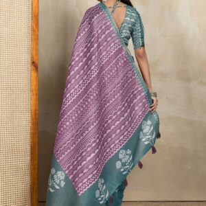 Mameraa Ethnic Motifs Printed Saree - Image 3