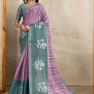 Mameraa Ethnic Motifs Printed Saree - Image 4