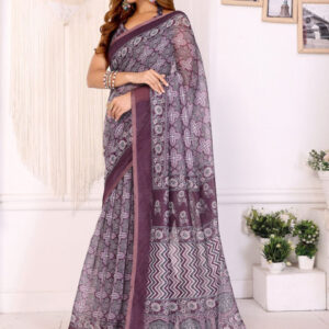 Mameraa Ethnic Motifs Printed Saree - Image 3