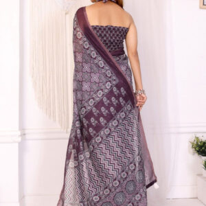 Mameraa Ethnic Motifs Printed Saree - Image 4