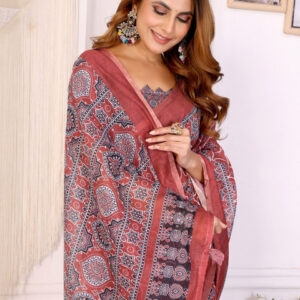 Mameraa Ethnic Motifs Printed Saree - Image 2