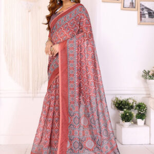 Mameraa Ethnic Motifs Printed Saree - Image 3