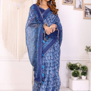 Mameraa Ethnic Motifs Printed Saree - Image 4