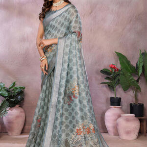Mameraa Ethnic Motifs Printed Saree - Image 3