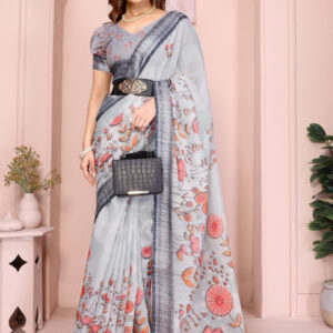 Mameraa Ethnic Motifs Printed Saree - Image 4
