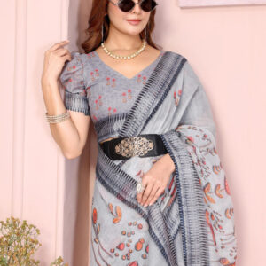 Mameraa Ethnic Motifs Printed Saree - Image 5