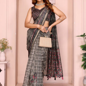 Mameraa Ethnic Motifs Printed Saree - Image 5