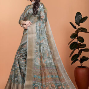 Mameraa Ethnic Motifs Printed Saree - Image 3