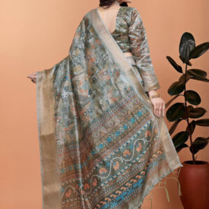 Mameraa Ethnic Motifs Printed Saree - Image 5