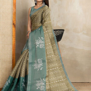 Mameraa Ethnic Motifs Printed Saree With Blouse Piece - Image 5