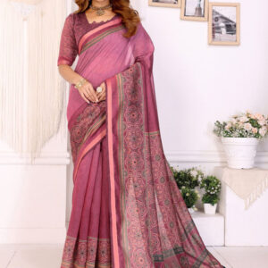 Mameraa Ethnic Motifs Printed Woven Design Saree - Image 1