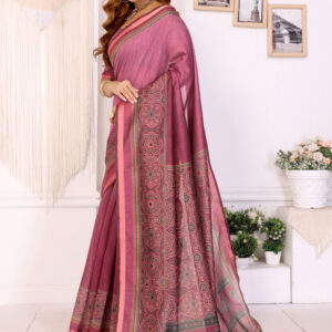 Mameraa Ethnic Motifs Printed Woven Design Saree - Image 2