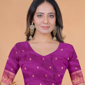 Mameraa Ethnic Motifs Printed Zari Saree - Image 6
