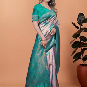 Mameraa Ethnic Motifs Printed Zari Saree - Image 4