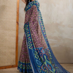 Mameraa Ethnic Motifs Printed Zari Saree - Image 2