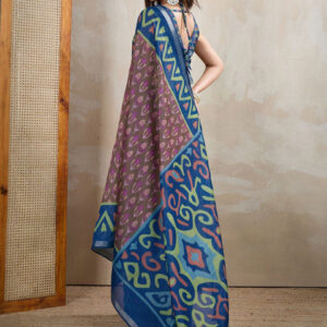 Mameraa Ethnic Motifs Printed Zari Saree - Image 3