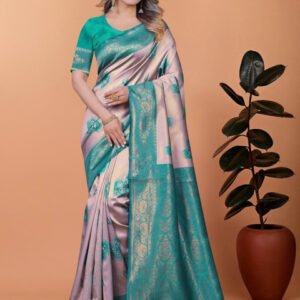 Mameraa Ethnic Motifs Printed Zari Saree - Image 1