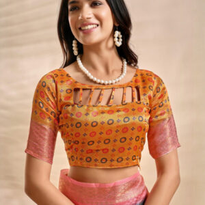 Mameraa Ethnic Motifs Printed Zari Saree - Image 6