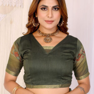 Mameraa Ethnic Motifs Printed Zari Saree - Image 7