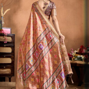 Mameraa Ethnic Motifs Printed Zari Saree - Image 3