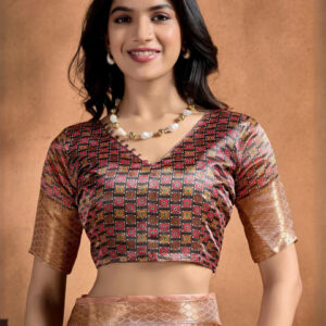 Mameraa Ethnic Motifs Printed Zari Saree - Image 6